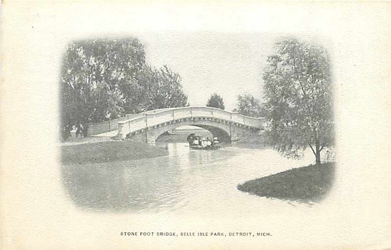 MI, Detroit, Michigan, Belle Isle Park, Stone Foot Bridge, Detroit News