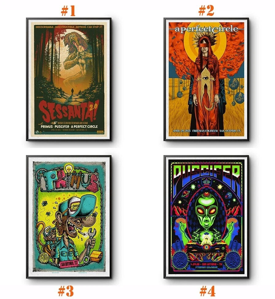 NEW! A Perfect Circle Sessanta V2.0 San Antonio Texas Apr 29 Concert Poster