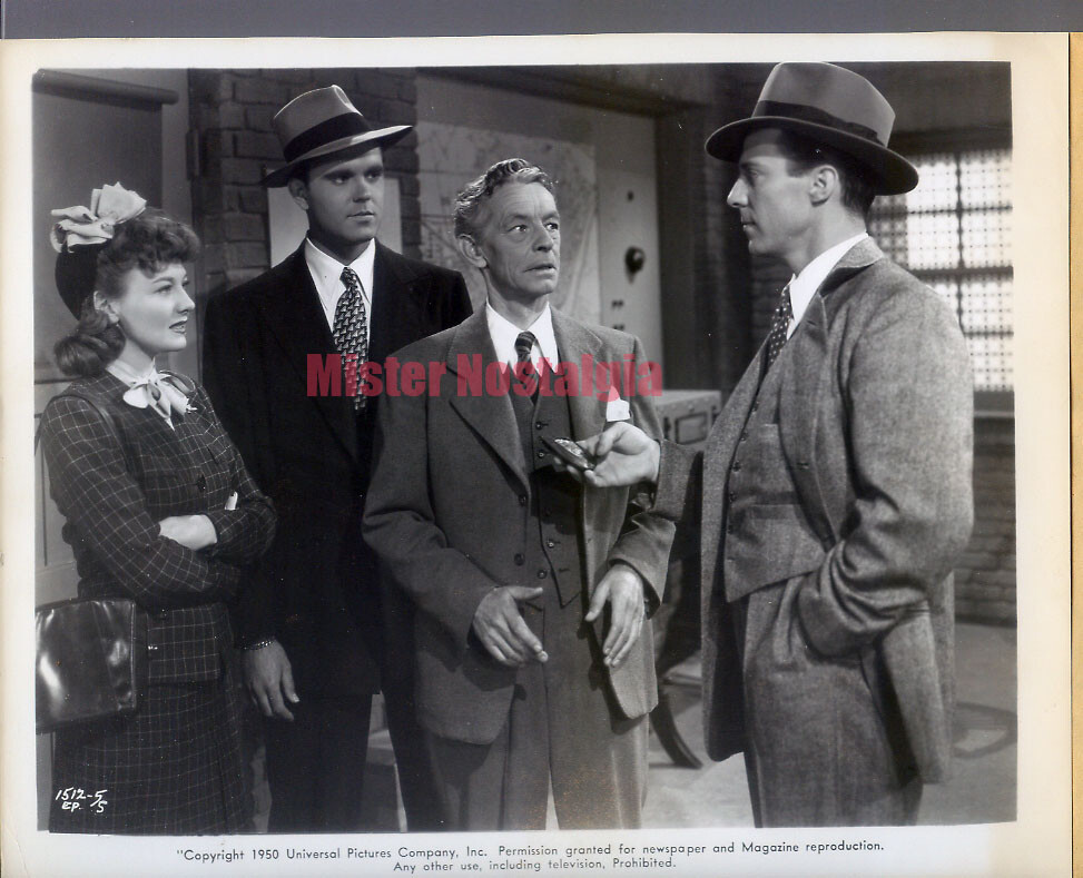 Vintage Photo 1946 Dennis Moore, Pamela Blake, Richard Martin Mysterious Mr M