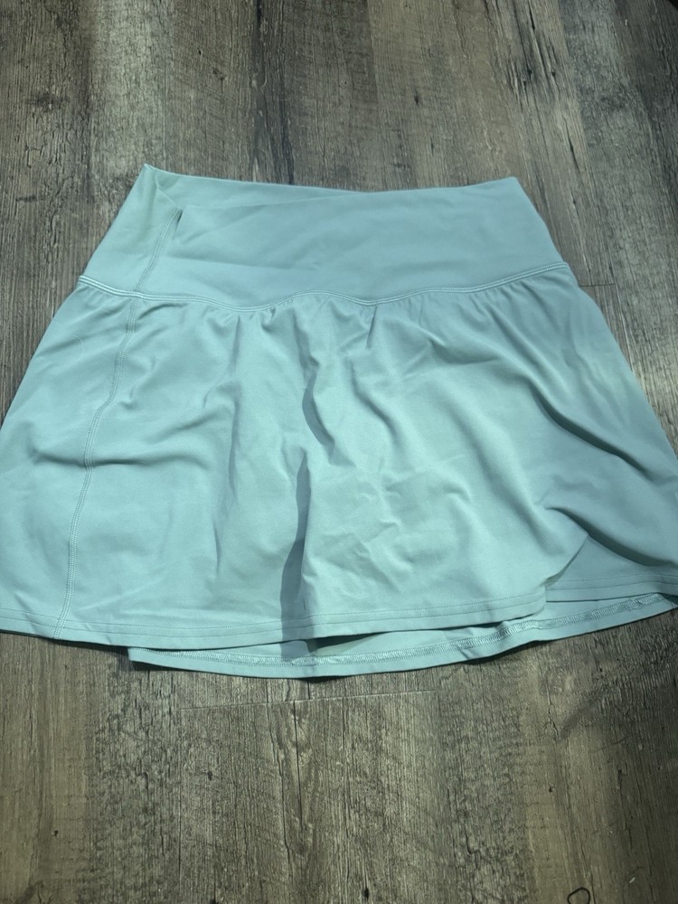 Lululemon Pace Rival Mid Rise Skirt Skort Women’s 10 Sage Green Tennis Golf EUC