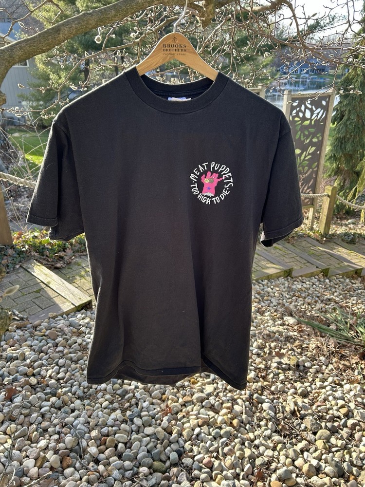 Black 90s Meat Puppets Tee Shirt XL Grail Kurt Cobain Nirvana Nice Man