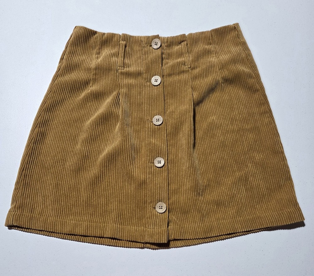 Indigo Rising Skirt Women's Size Medium Brownish Gold Corduroy
