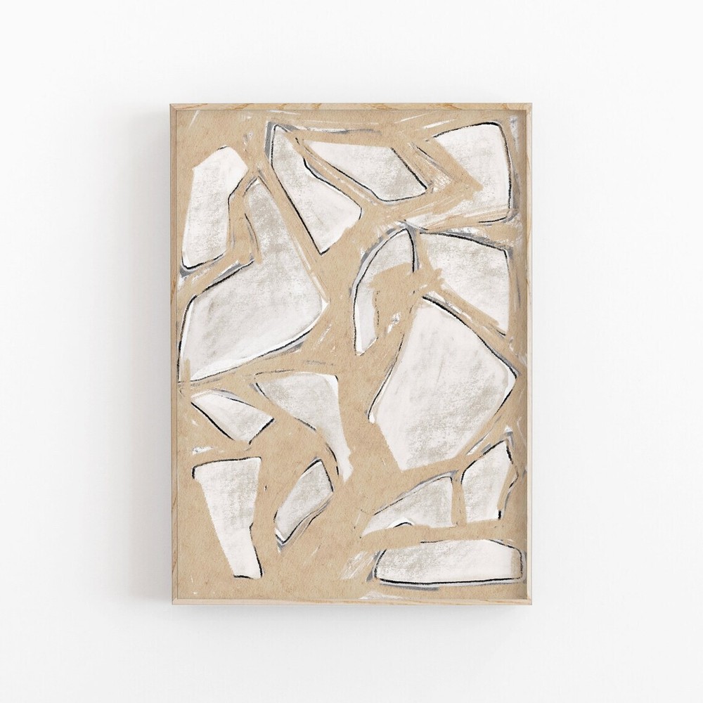 Abstract Beige Painting Poster Premium Quality Choose your Size