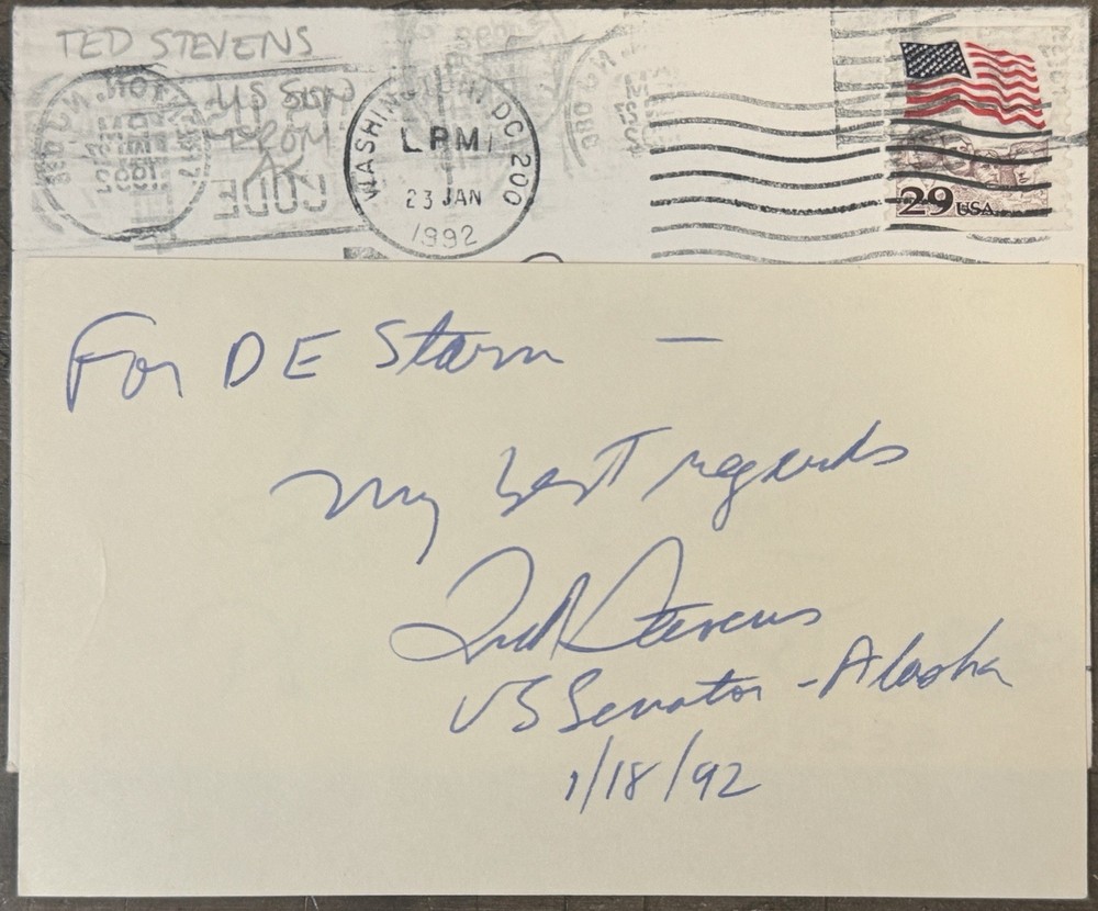 Ted Stevens Signed 3