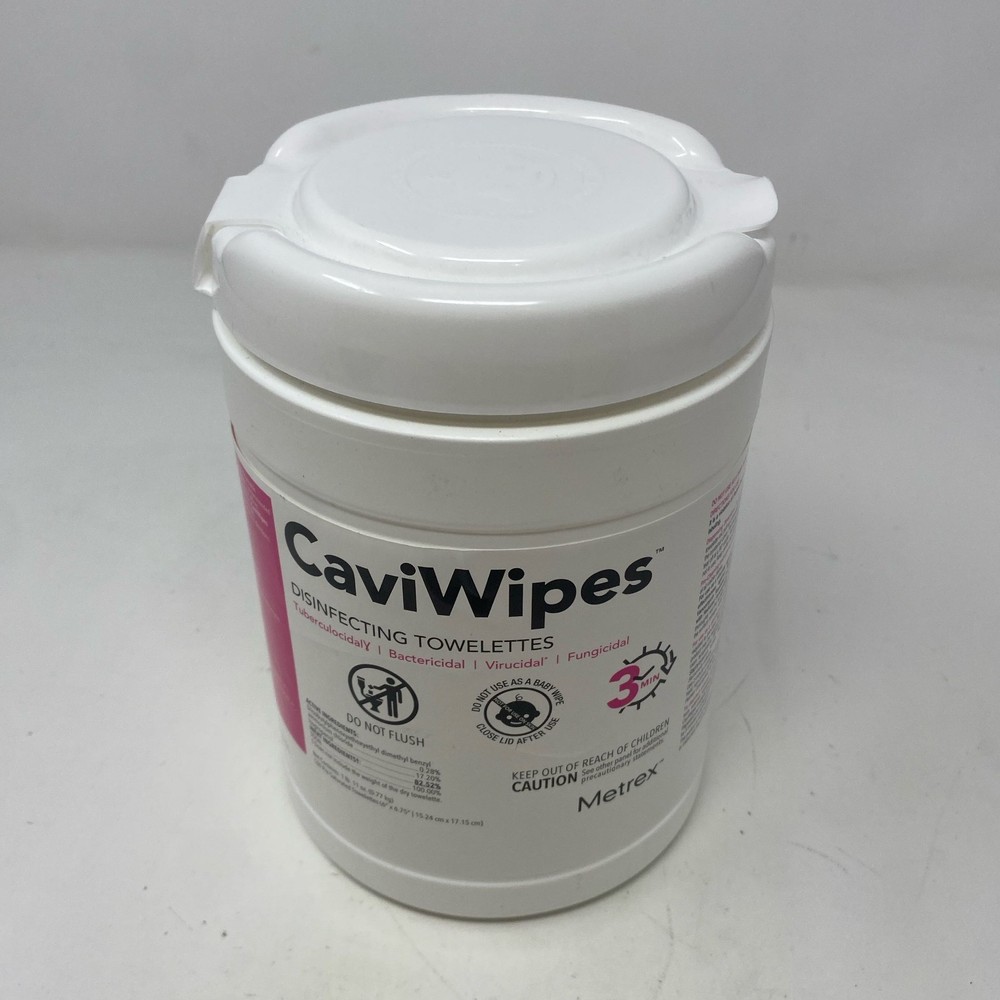 Metrex CaviWipes 160ct 6x6.75 Disinfecting Towelettes, White/Pink