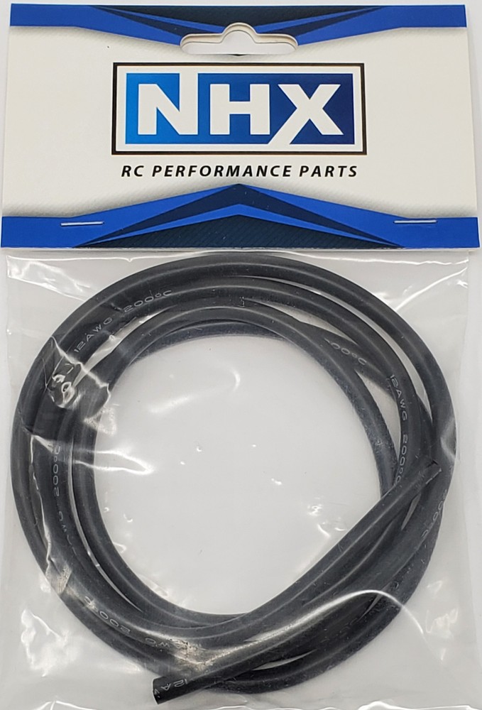 NEW NHX RC Pro Silicone Wire 12 AWG Gauge 3 FT Black