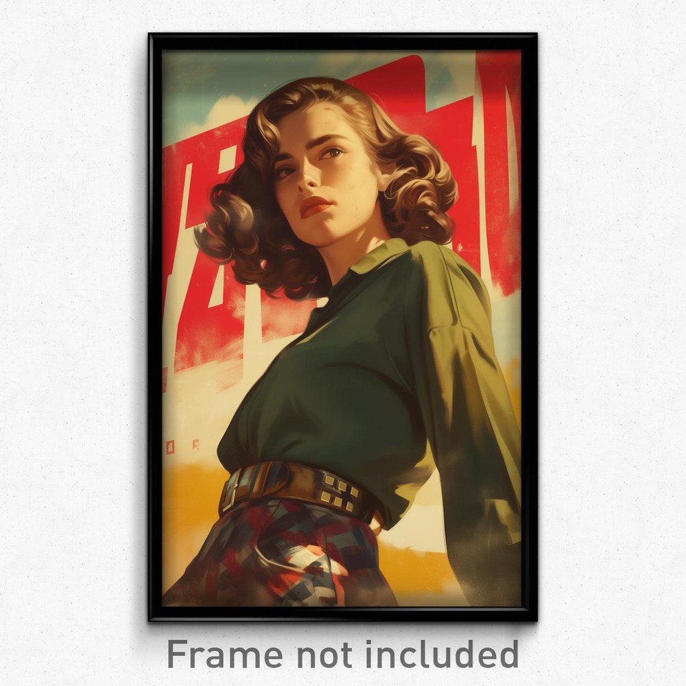 Angry Woman Spanish Movie Poster Art Print with Warped Sweater