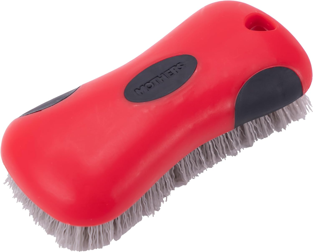 Mothers Stiff Bristle Carpet and Upholstery Cleaning Scrub Brush for Automotive,