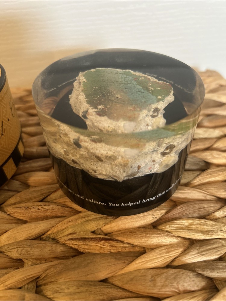 Berlin Wall in Lucite Time Warner Historical Artifact Paperweight Cold War Gift