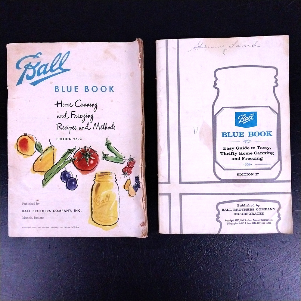 Set of 2 Ball Blue Book - Home Canning and Freezing Guides - Vintage 1960's