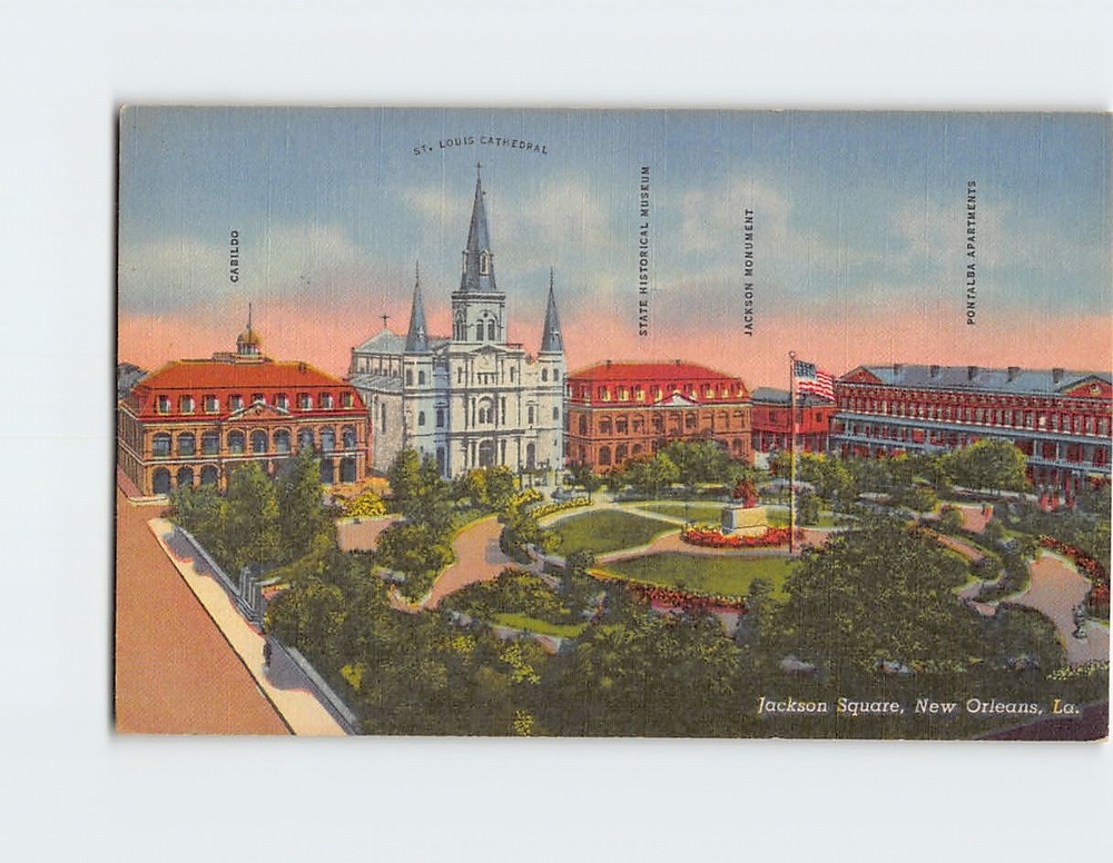 Postcard Jackson Square New Orleans Louisiana USA