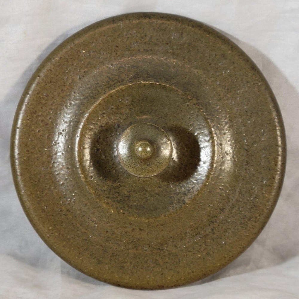 Vintage Handmade North Carolina Pottery Lid Seagrove NC Frogskin Ben Owen