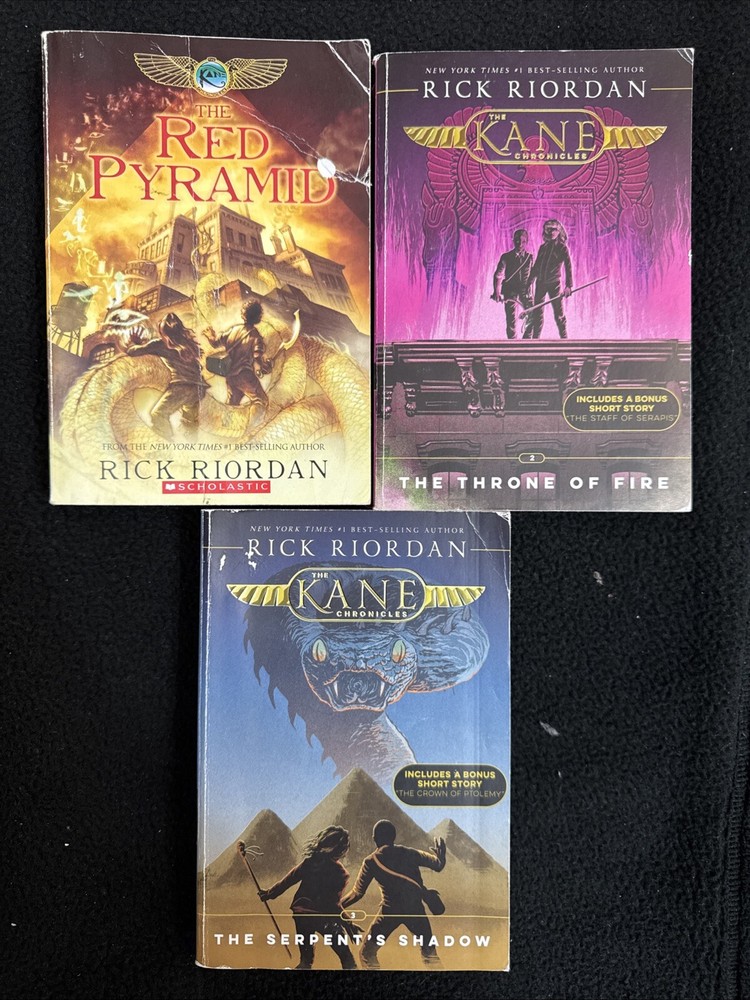The Kane Chronicles Trilogy By Rick Riordan Paperback Books Complete Set 1-3