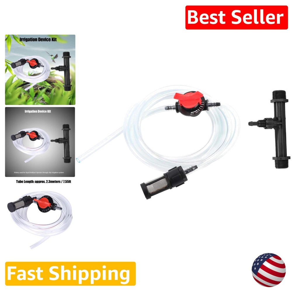 Garden Fertilizer Injector Kit - G3/4 Male Inlet & Outlet Thread, Siphon Prin...
