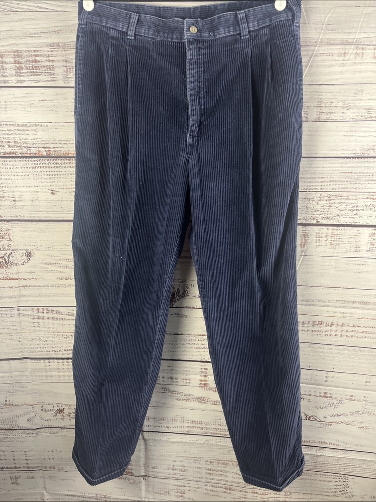 Dockers by Levi's Men's Blue Corduroy Pants 36x32 Relaxed Fit