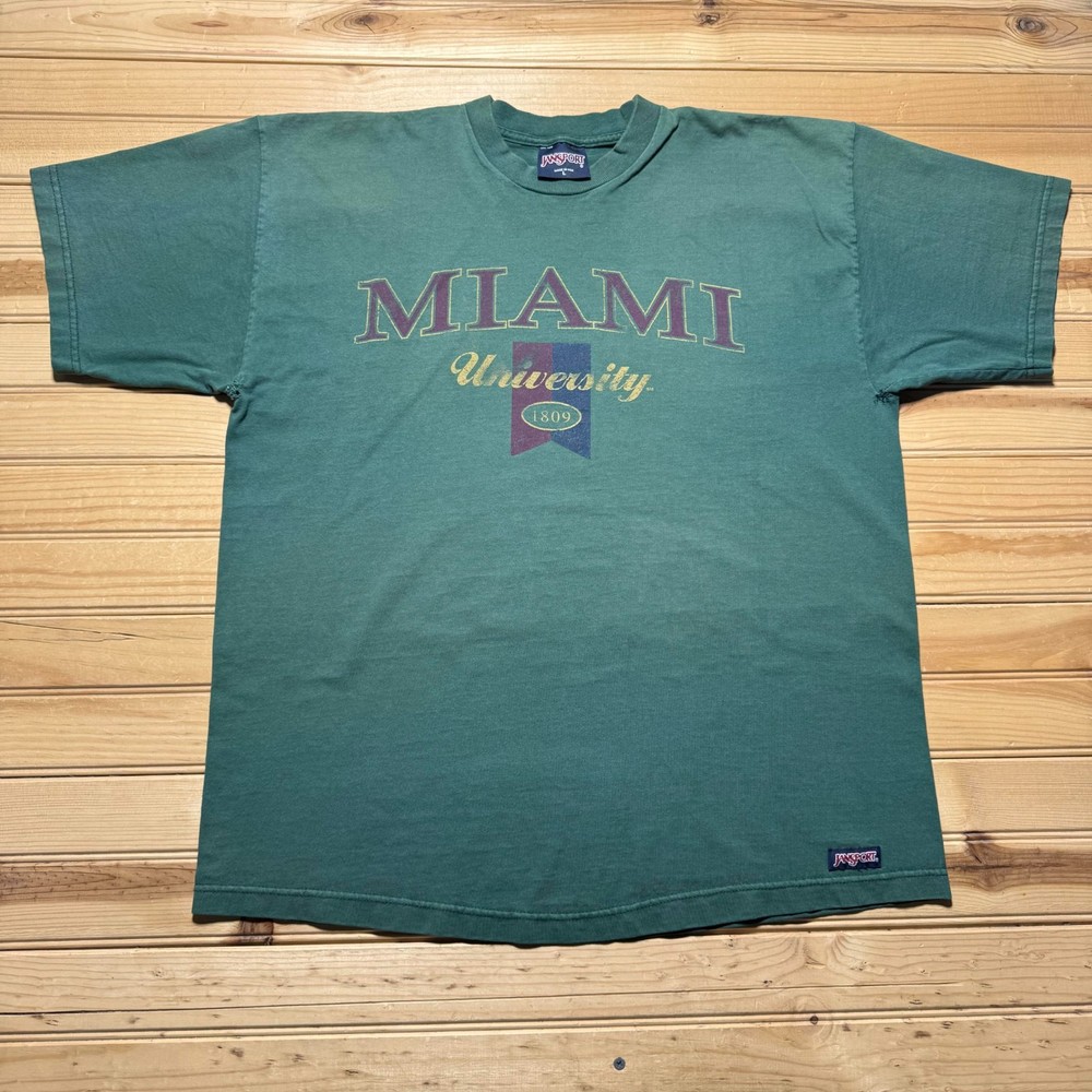 Vintage 90s JanSport Miami University Collegiate Graphic T-Shirt USA Made Large