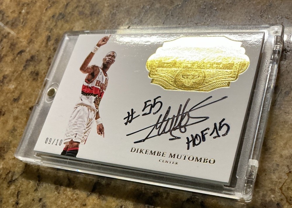 2016 Flawless Dikembe Mutombo On Card Inscribed Auto #/10 Iconic Pose eBay 1/1
