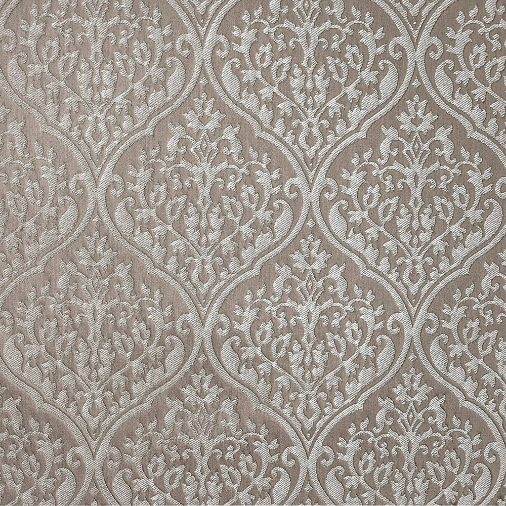 Pearl Beige Floral Woven Fabric By The Yard, Polyester Viscose Fabric, Damask