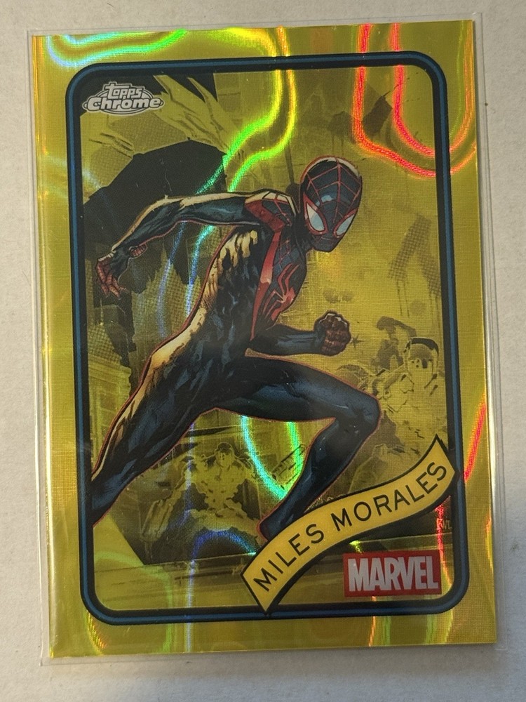 2025 Topps Chrome Marvel - Yellow Lava #176 Miles Morales