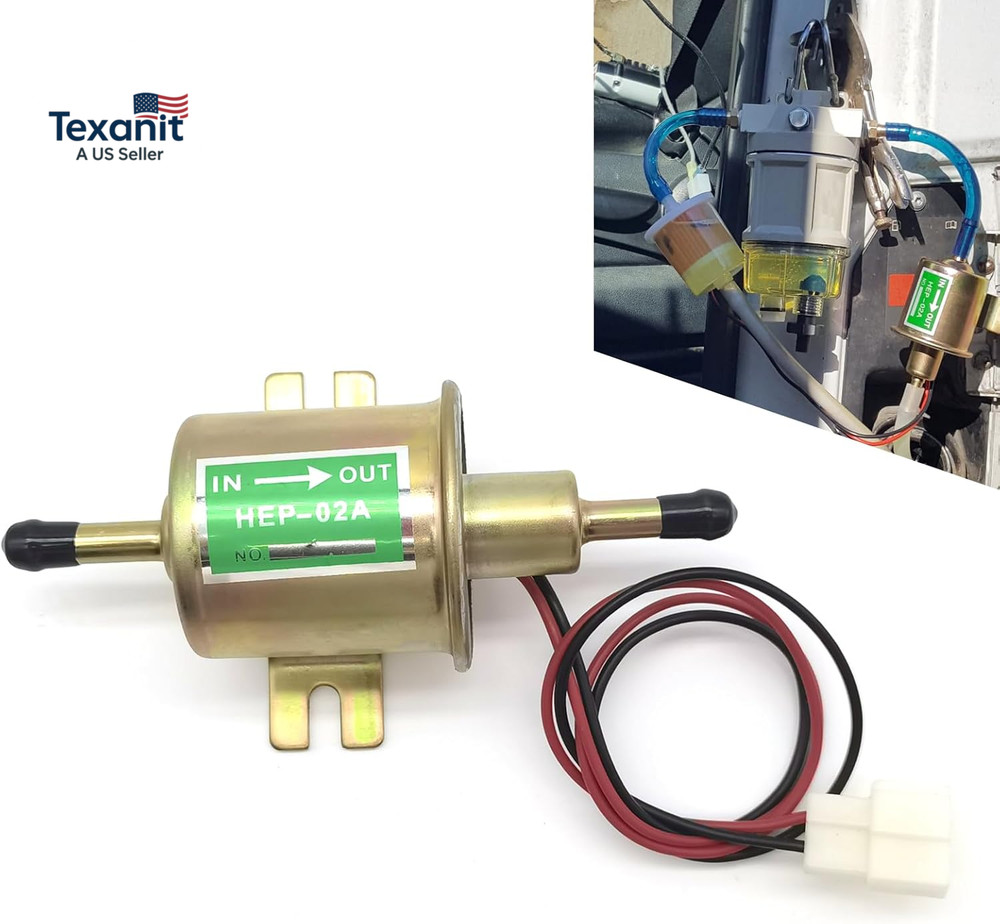 Fuel Pump, 12V 3-5 PSI Heavy Duty Plunger Type Fuel Supply Power Fuel Pump, Low