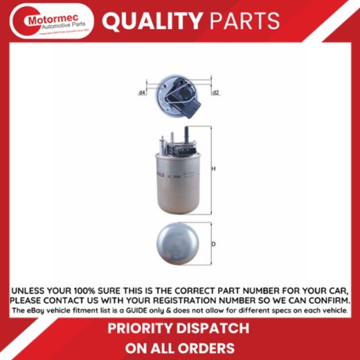 Mahle KL1048 Fuel Filter