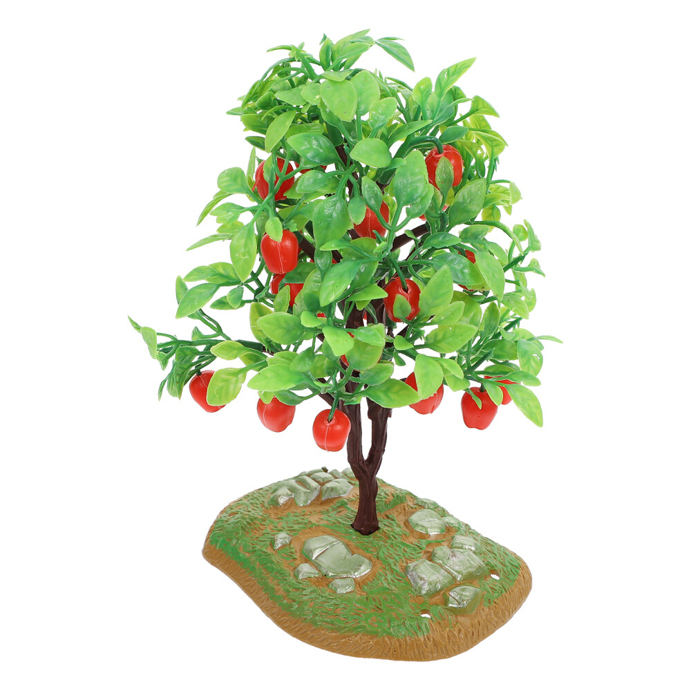 2Pcs Artificial Apple Trees Simulation Fruit Tree Ornaments Sand Table Decors US