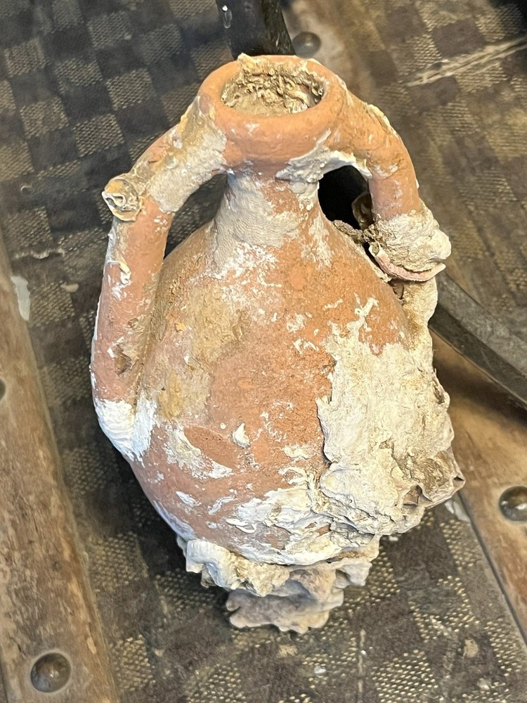 STUNNING RARE ANCIENT Amphora Ships Relic Terracotta Greek Roman Era Pottery