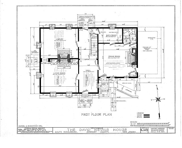David Nevius House,Middlebush,Somerset County,NJ,New Jersey,HABS,Survey,10