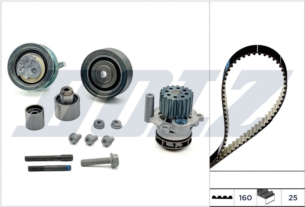 KD156 DOLZ Water Pump + Timing Belt Kit for Audi, Seat, VW