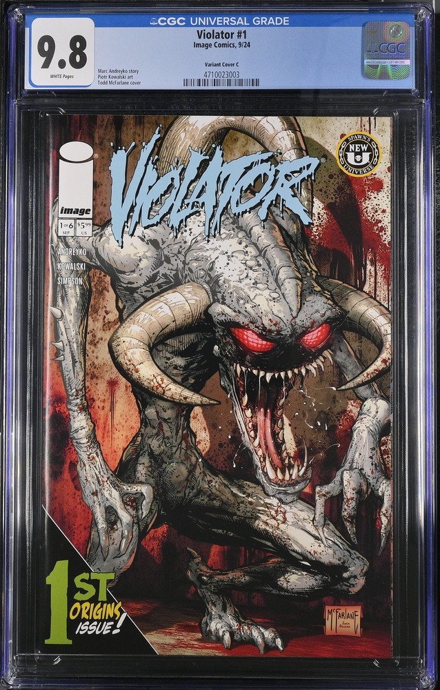 Violator 1 CGC 9.8 Todd McFarlane Variant Cover
