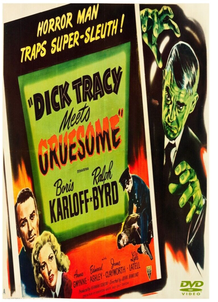 Dick Tracy Meets Gruesome  DVD 1946 Detective Film classic Drama Boris Karloff