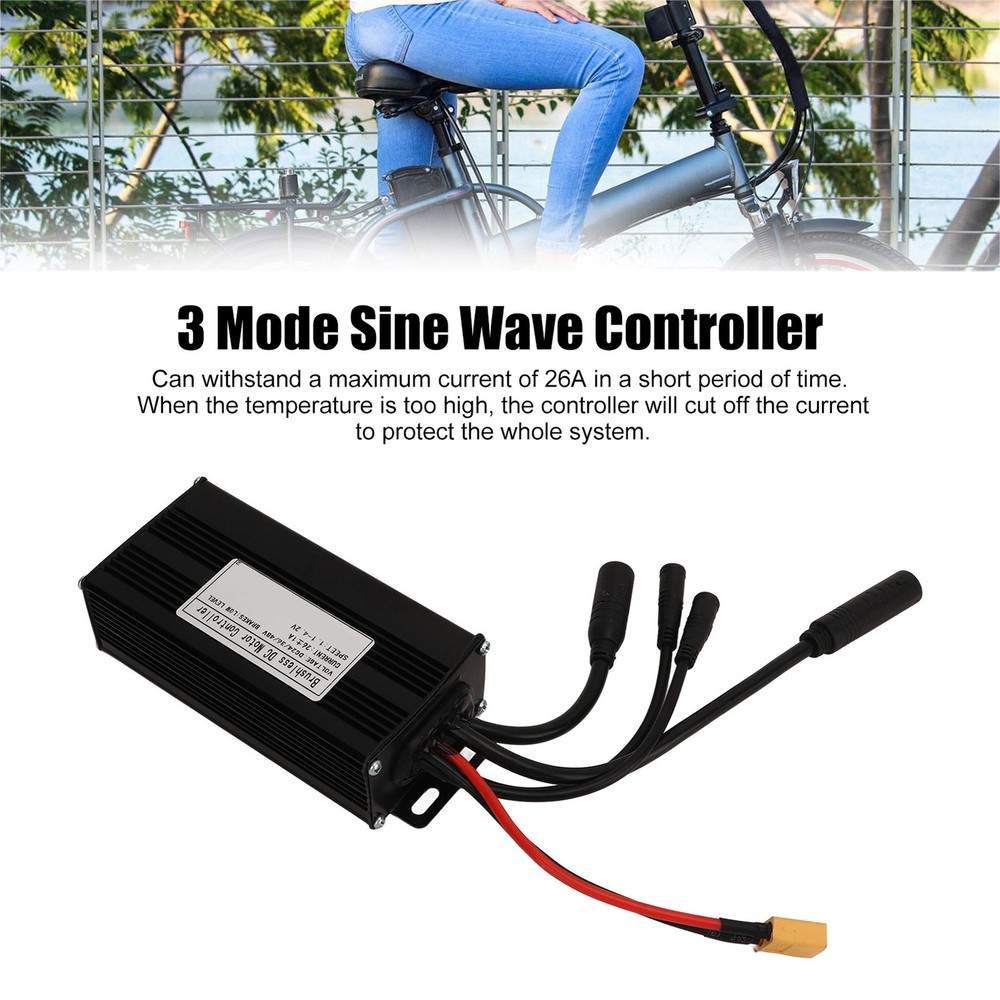 Electric  Controller 24V 36V 48V 26A 3 Mode Sine Controller Waterp GR AC