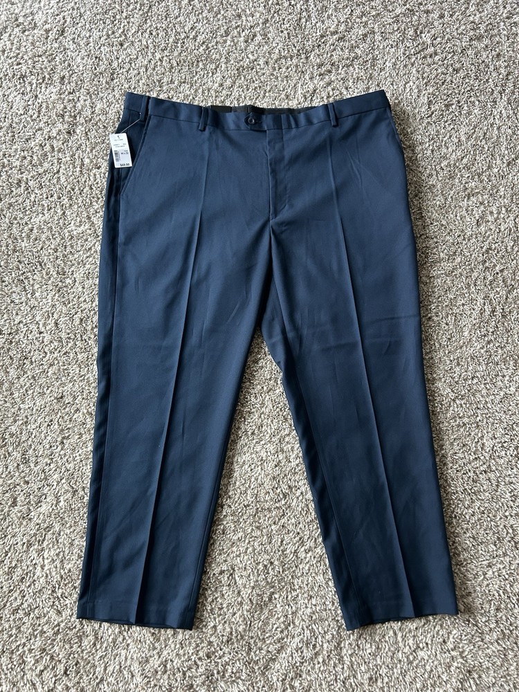 Jos A Bank Reserve Chino Pants 44x30 Navy Blue Tailored Fit Cotton Stretch NWT