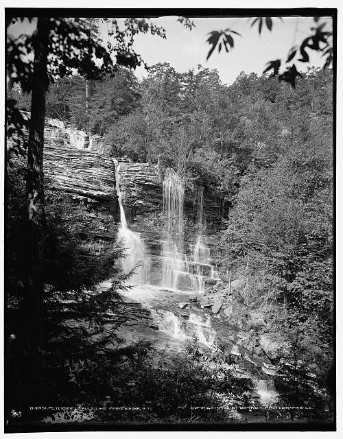 Peterskill Falls,water,Lake Minnewaska,New York,NY,Detroit Publishing Co,c1903
