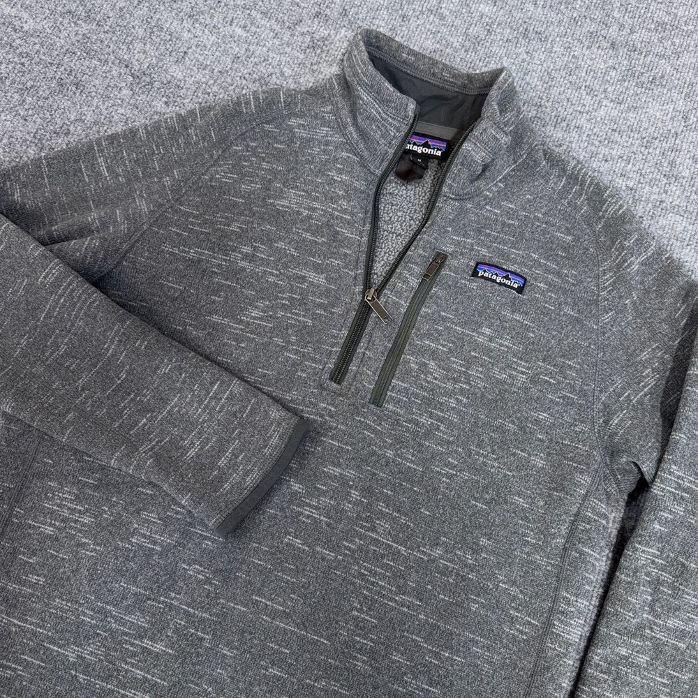 Patagonia Jacket Men Medium Gray Better Sweater Fleece Outdoor Quarter 1/4 Zip