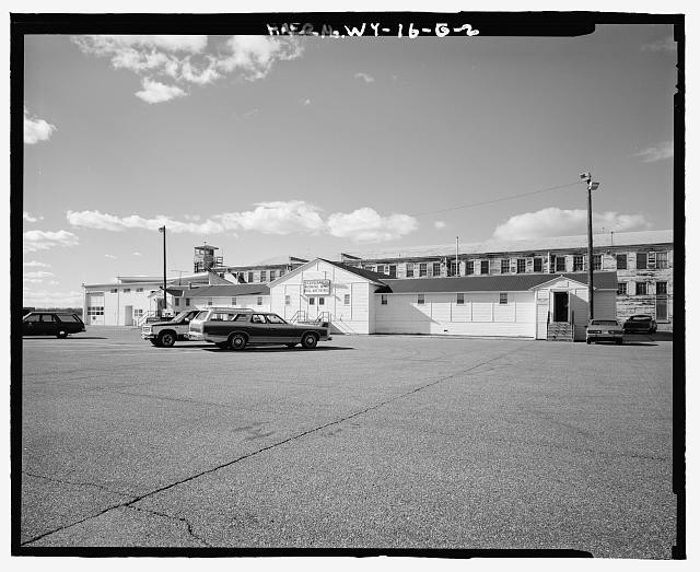 FRONT, WEST VIEW NOSE HANGAR - Wyoming Air National Guard Base, Nose Hangar,