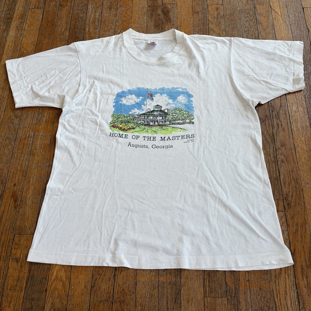 Vintage Home Of The Masters Golf Tournament Augusta Georgia T-Shirt Size XL 90s