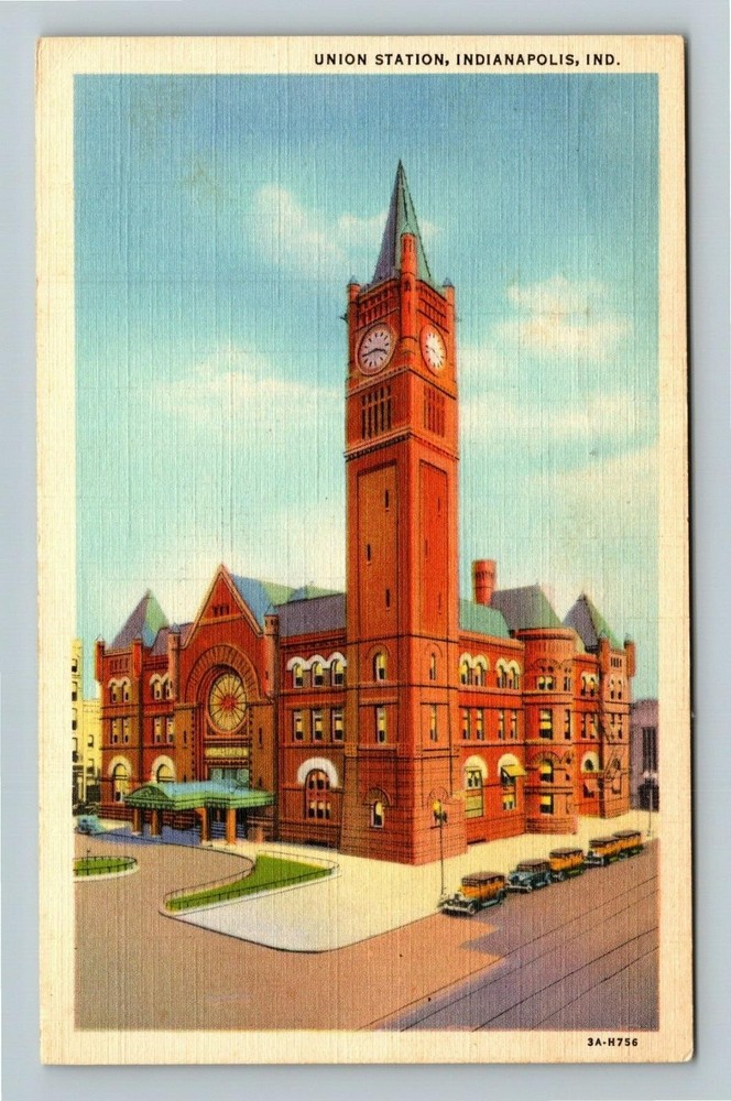 Indianapolis IN-Indiana, The Union Station, Exterior Vintage Postcard