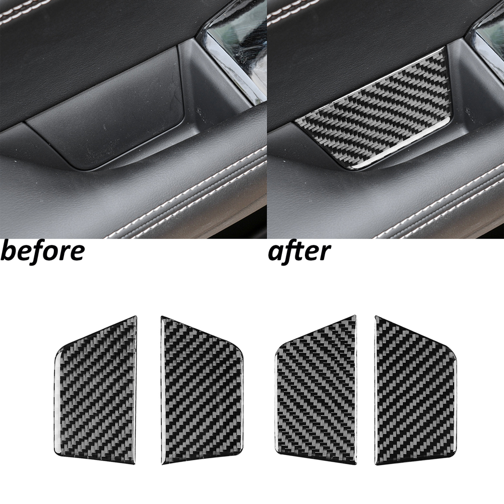 For Nissan Altima 19-24 Real Carbon Fiber Interior Door Armrest Slot Panel Trim