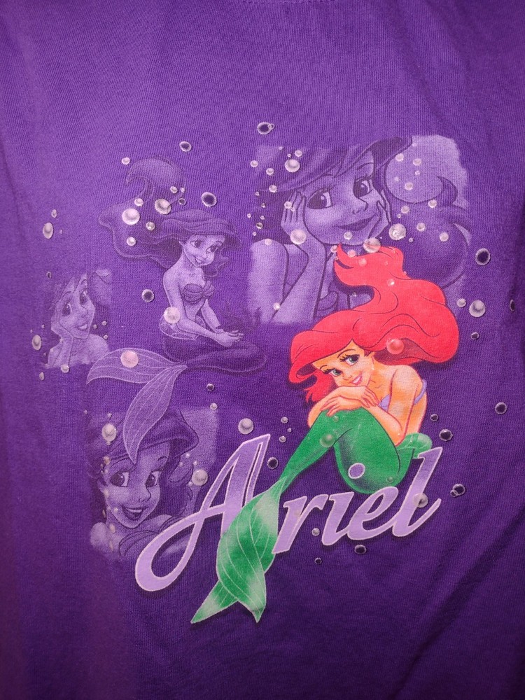 VINTAGE Y2K DISNEY Store Little Mermaid Princess Ariel Graphic t Shirt Size L