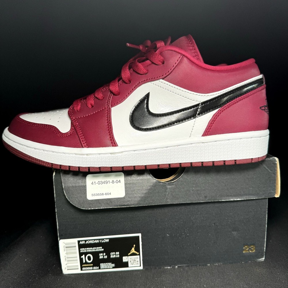 Nike Air Jordan 1 Low Noble Red 2020 Men's Shoes - Size 10 - 553558 604