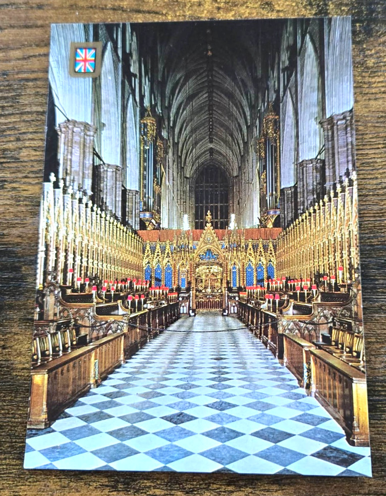 Postcard The Choir Looking West Westminster Abbey London England