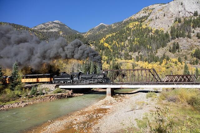 Colorado Durango Silverton Narrow Gauge Railroad Steam Locomotive 2015 Bridge