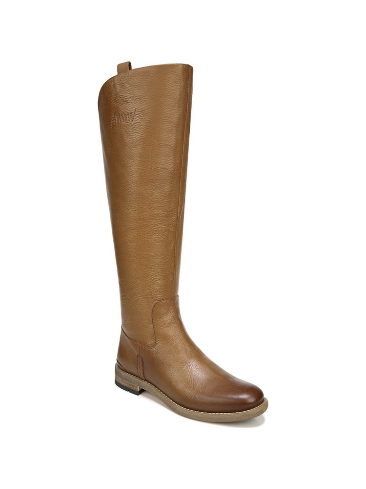 FRANCO SARTO Womens Brown Cushioned Meyer Almond Toe Zip-Up Riding Boot 7.5