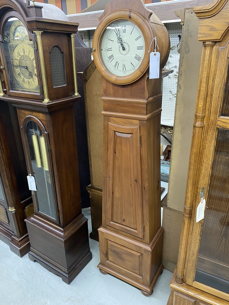Ethan Allen Pine Grandfather Clock with Weight Driven Mechanism