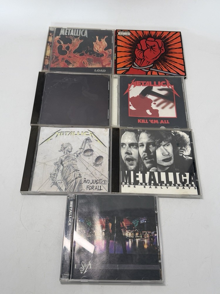 Metallica Cd Lot Of 6 Master of Puppets, Justice, Kill’em, Load, S&M & Metallica