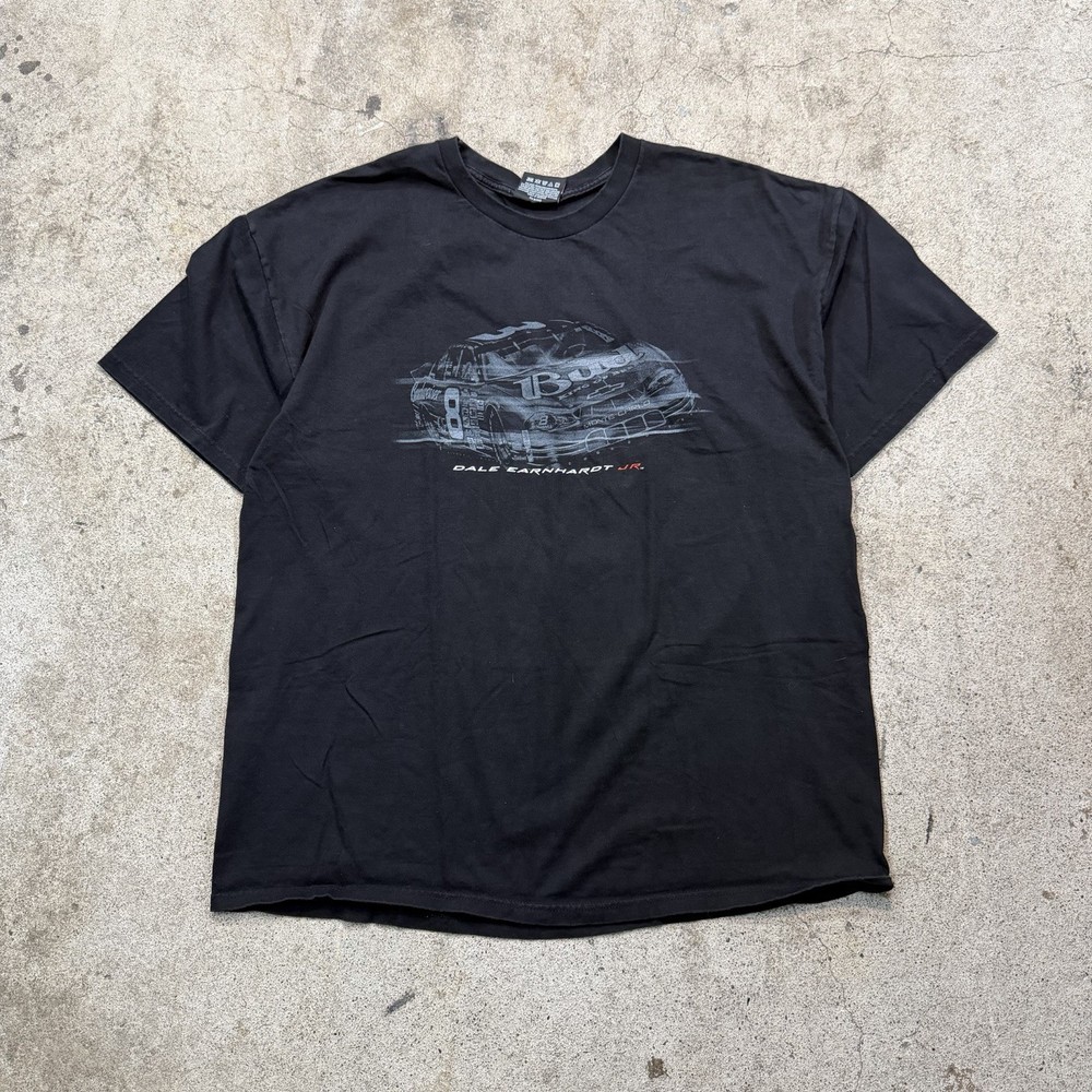 VTG Chase Authentics Dale Earnhardt Jr NASCAR #8 Budweiser Size XL Black T-Shirt