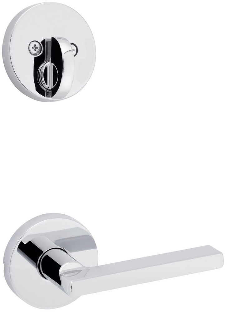 Kwikset Halifax Single Cylinder Lever Interior Pack in Chrome