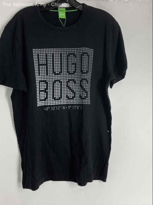 Hugo Boss Mens Black Navy Blue Modern Fit Pullover T-Shirt Size Large Lot Of 2