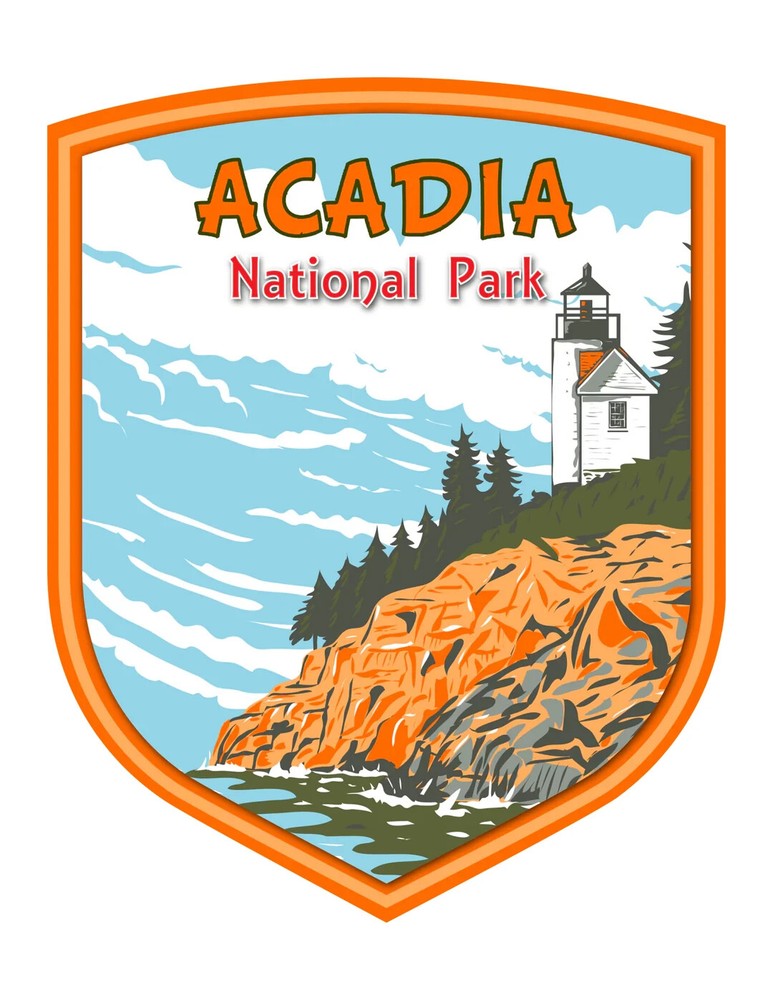 Acadia national park sticker weatherproof bumper vinyl decal-image